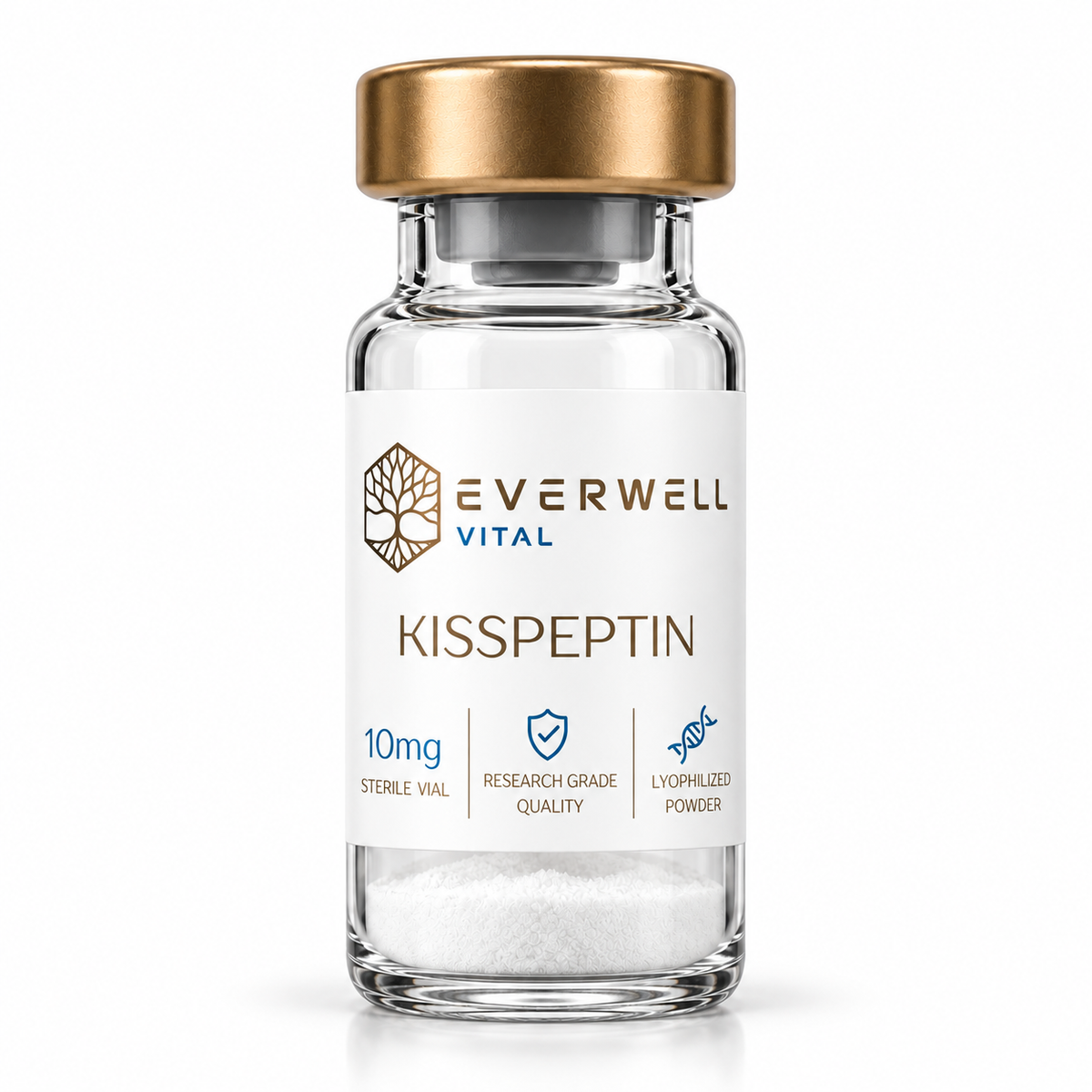 Kisspeptin is a 10-amino acid peptide derived from the Kiss1 gene, studied in reproductive endocrinology research for its role in stimulating GnRH secretion and regulating the hypothalamic-pituitary-gonadal (HPG) axis.