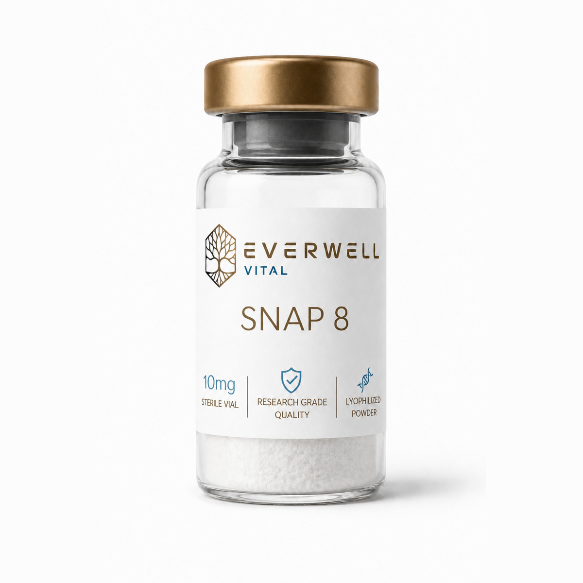 SNAP-8, also known as Acetyl Octapeptide-3, is a synthetic peptide commonly studied in cosmetic and skin-related research.
